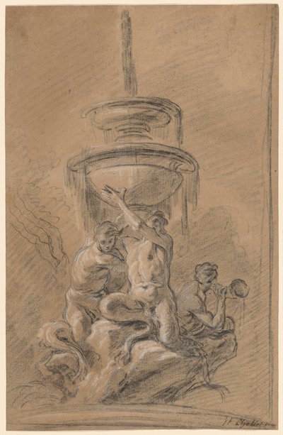 Una fontana con tre tritoni da Joseph Ignace François Parrocel