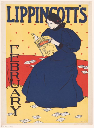 Pubblicità per un numero di febbraio di Lippincott
