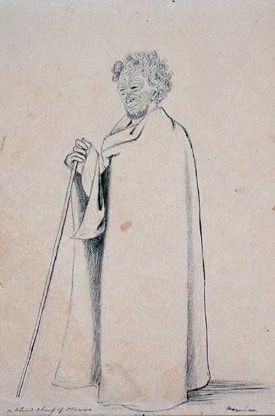 Un capo cieco di Otawao, c.1844 da Joseph Jenner Merrett