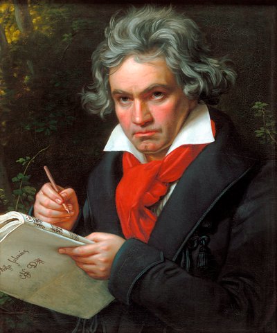 Ritratto di Ludwig van Beethoven mentre compone la Missa Solemnis, 1820 da Joseph Carl Stieler