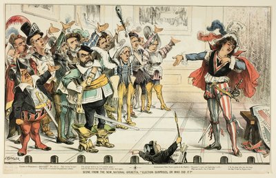 Scena della Nuova Operetta Nazionale, da Puck da Joseph Keppler
