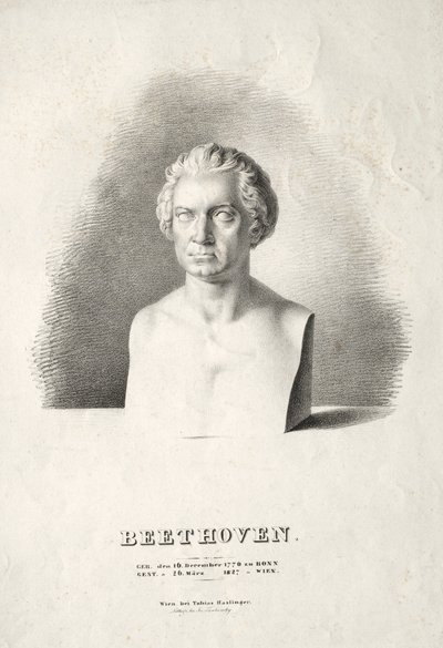 Busto di Ludwig van Beethoven da Joseph Kriehuber