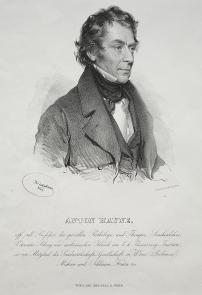 Ritratto del Dr. Anton Hayne, 1840 da Joseph Kriehuber