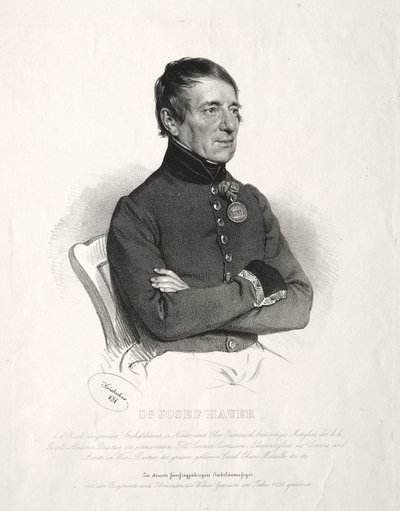 Ritratto del Dr. Jospeh Hauer da Joseph Kriehuber