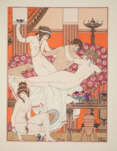 Eccesso di vino e donne, illustrazione da 