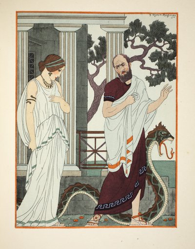 Mi voltai e vidi una bella donna, illustrazione da 