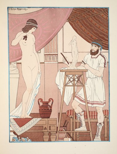 Scolpire una statua, illustrazione da 