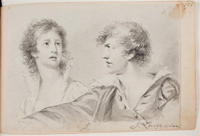 Ritratto di una donna e un uomo (Ofelia e autoritratto come Amleto?) da Joseph Lange