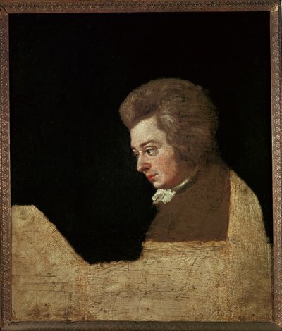 Wolfgang Amadeus Mozart ... (olio su tela) da Joseph Lange