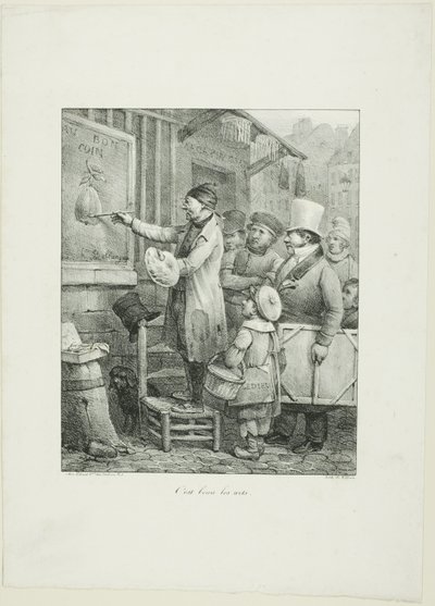 Che belle sono le arti, da Croquis Lithographiques...1823 da Joseph Louis Hippolyte Bellange