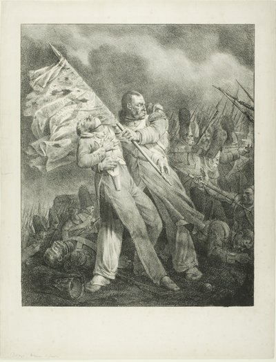 Il portabandiera ferito da Joseph Louis Hippolyte Bellange