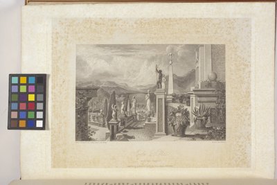 Isola Bella sul Lago Maggiore (incisione su carta india, chine collé) da Joseph Mallord William (after) Turner