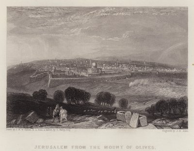 Gerusalemme dal Monte degli Ulivi da Joseph Mallord William (after) Turner
