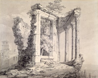 Tempio della Sibilla, Tivoli da Joseph Mallord William (attr.to) Turner