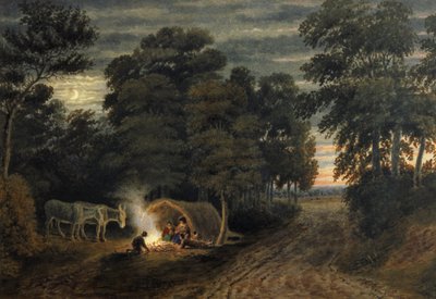 Un campo zingaro da Joseph Mallord William Turner
