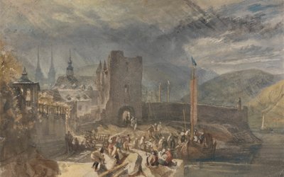 Veduta di Boppart, con figure sulla riva del fiume da Joseph Mallord William Turner