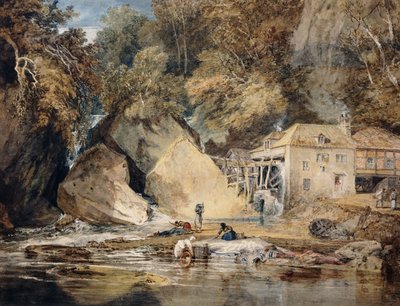 Mulino di Aberdulais, Glamorganshire, Galles, 1796-97 da Joseph Mallord William Turner