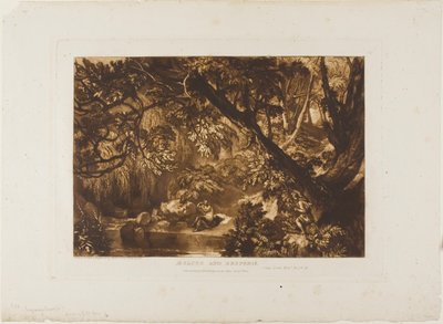Esaco e Esperie, tavola 66 da Liber Studiorum da Joseph Mallord William Turner