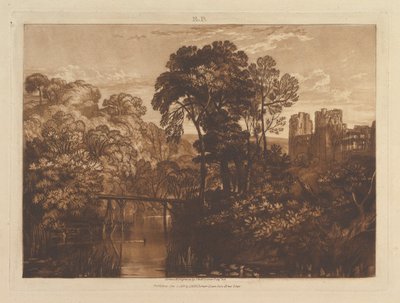 Castello di Berry Pomeroy Liber Studiorum, parte XII, tavola 58 da Joseph Mallord William Turner