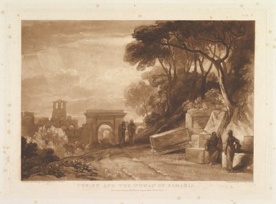 Cristo e la donna di Samaria Liber Studiorum, parte XIV, tavola 71, 1 gennaio 1819 da Joseph Mallord William Turner