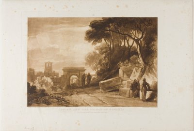 Cristo e la donna di Samaria, tavola 71 da Liber Studiorum da Joseph Mallord William Turner