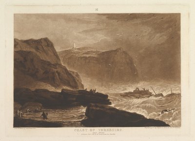 Costa dello Yorkshire, vicino a Whitby Liber Studiorum, parte V, tavola 24 da Joseph Mallord William Turner