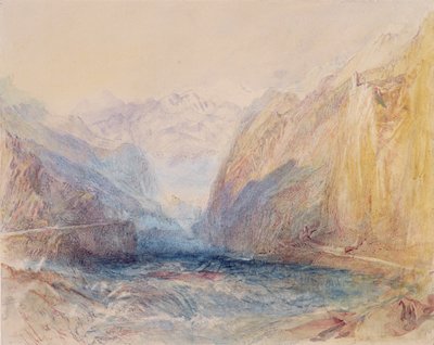 Valle di Domleschg, vicino a Rothenbrunnen, verso Rhazuns da Joseph Mallord William Turner