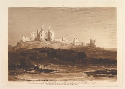 Castello di Dunstanborough Liber Studiorum, parte III, tavola 14 da Joseph Mallord William Turner