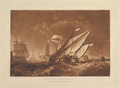 Ingresso del Porto di Calais Liber Studiorum, parte XI, tavola 55 da Joseph Mallord William Turner