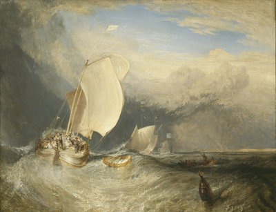 Barche da pesca con venditori che contrattano per il pesce da Joseph Mallord William Turner
