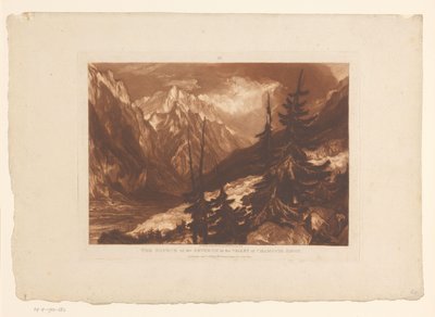 Veduta della valle di Chamonix con il fiume Arveyron da Joseph Mallord William Turner