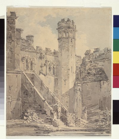 Haddon Hall vicino a Bakewell, Derbyshire da Joseph Mallord William Turner