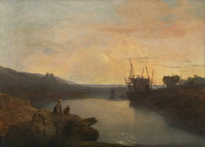 Castello di Harlech, da Tygwyn Ferry, crepuscolo di una sera d