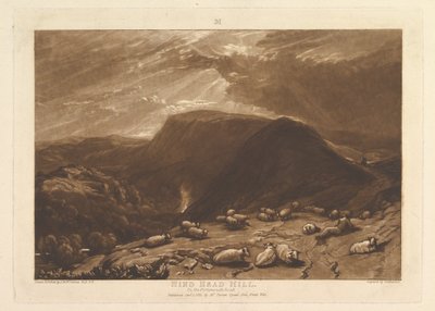 Hind Head Hill, sulla strada di Portsmouth Liber Studiorum, parte V, tavola 25, 1 gennaio 1811 da Joseph Mallord William Turner