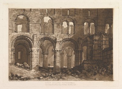 Cattedrale di Holy Island, Liber Studiorum, parte III, tavola 11 da Joseph Mallord William Turner