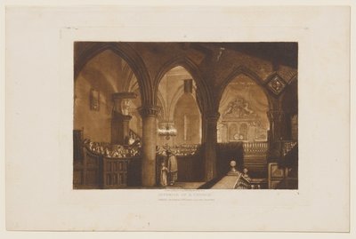 Interno di una chiesa da Joseph Mallord William Turner