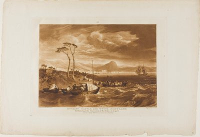 Castello e città di Inverary, tavola 65 da Liber Studiorum da Joseph Mallord William Turner