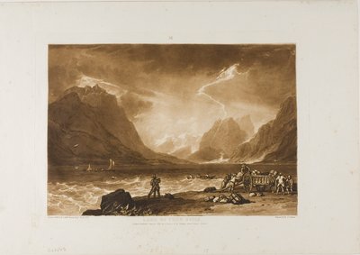 Lago di Thun, tavola 15 da Liber Studiorum da Joseph Mallord William Turner