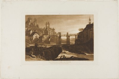 Lauffenbourgh sul Reno, tavola 31 da Liber Studiorum da Joseph Mallord William Turner