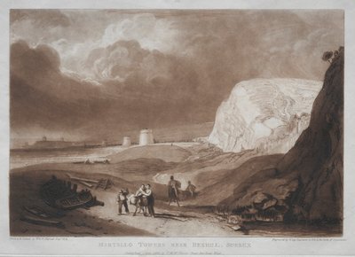 Liber Studiorum: Martello Towers, vicino a Bexhill, Sussex da Joseph Mallord William Turner