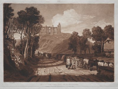 Liber Studiorum: Collina di Santa Caterina, vicino a Guilford da Joseph Mallord William Turner