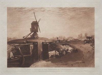 Liber Studiorum: Mulino a vento e chiusa da Joseph Mallord William Turner