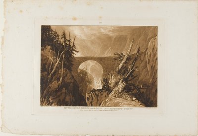 Il Ponte del Diavolo, tavola 19 del Liber Studiorum da Joseph Mallord William Turner