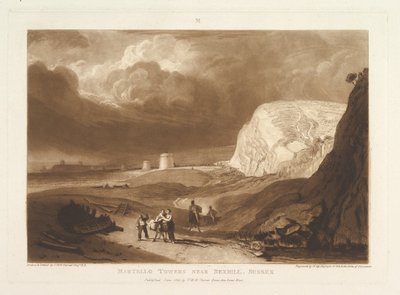 Torri Martello vicino a Bexhill, Sussex Liber Studiorum, parte VII, tavola 34, giugno 1811 da Joseph Mallord William Turner