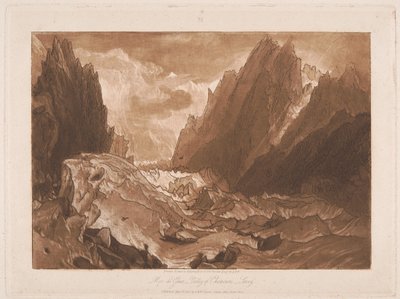 Mer de Glace, Valle di Chamonix, Savoia da Joseph Mallord William Turner