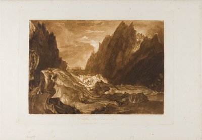 Mer de Glace, tavola 50 da Liber Studiorum da Joseph Mallord William Turner