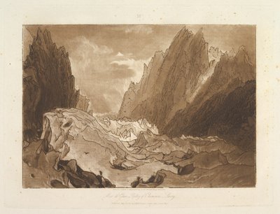 Mer de Glace, Valle di Chamouni-Savoy Liber Studiorum, parte X, tavola 50, 23 maggio 1812 da Joseph Mallord William Turner