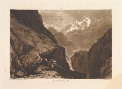 Monte San Gottardo, Liber Studiorum, parte II, tavola 9, 20 febbraio 1808 da Joseph Mallord William Turner