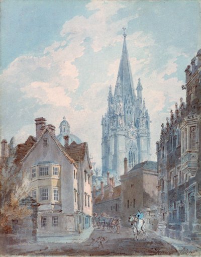 Oxford: St Marys da Oriel Lane, 1792-1793 da Joseph Mallord William Turner