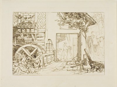 Mulino di Pembury, Kent, tavola 12 da Liber Studiorum da Joseph Mallord William Turner